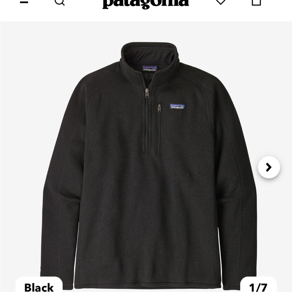 Patagonia Men’s Better Sweater 1/4 Zip - M
